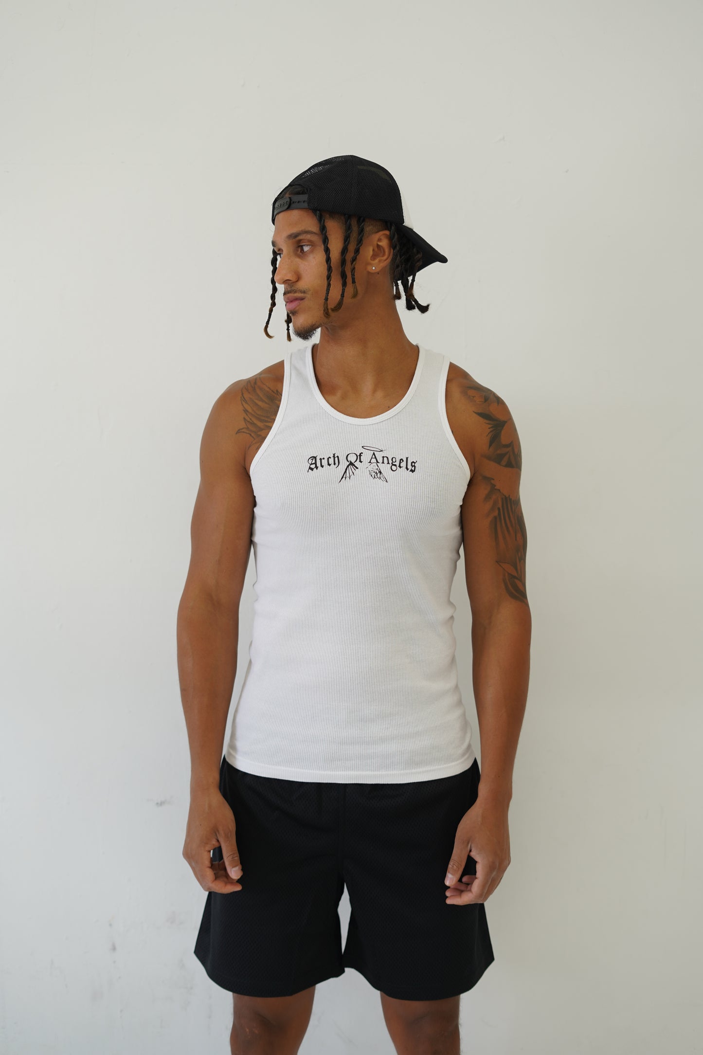 "WIFE PLEASER" White Ribbed Tank Top