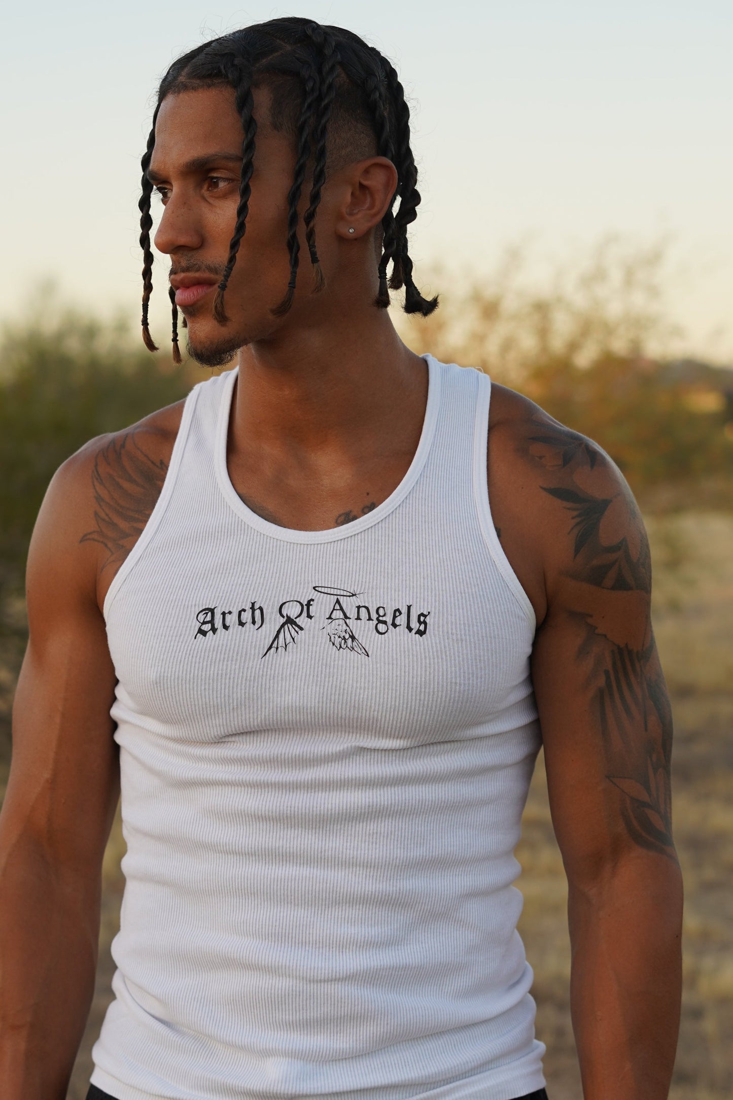 "WIFE PLEASER" White Ribbed Tank Top